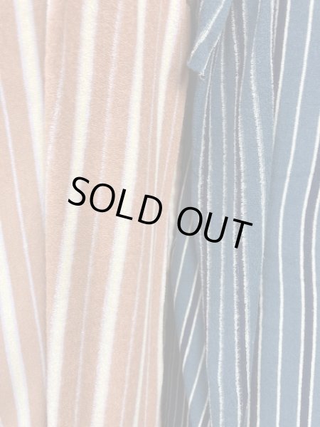 画像6: 生地:ボーダー柄裏パイルニット(ベージュ系) (6)