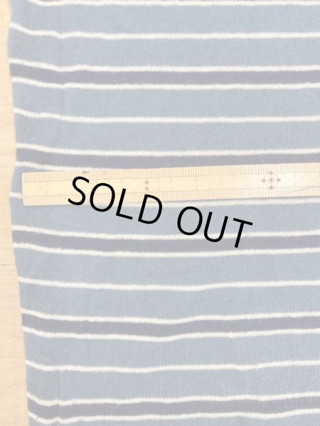 画像2: 生地:ボーダー柄裏パイルニット(青系) (2)