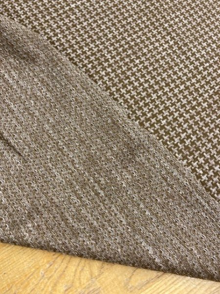 画像3: 生地:千鳥格子柄綿ジャガードニット(茶) (3)