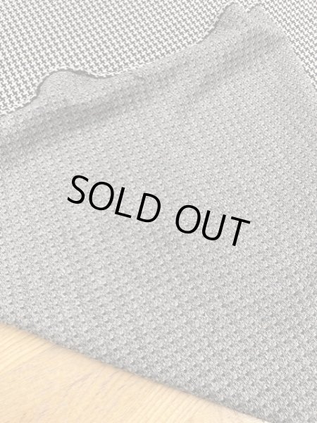 画像3: 生地:千鳥格子柄綿ジャガードニット(紺) (3)