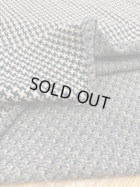 画像4: 生地:千鳥格子柄綿ジャガードニット(紺) (4)