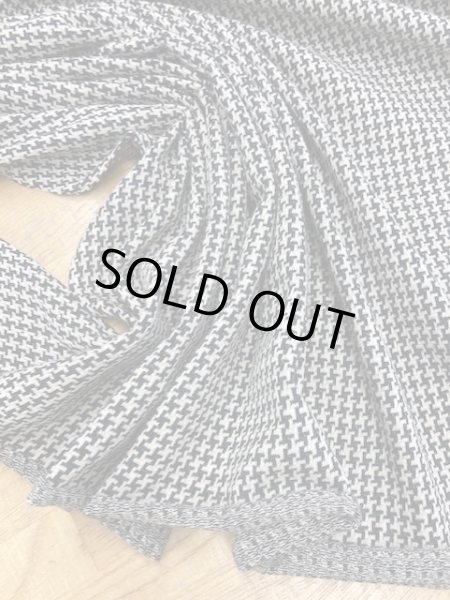 画像5: 生地:千鳥格子柄綿ジャガードニット(紺) (5)