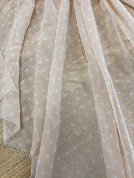 画像6: 生地:水玉柄シフォンジョーゼット(ピンク/白) (6)