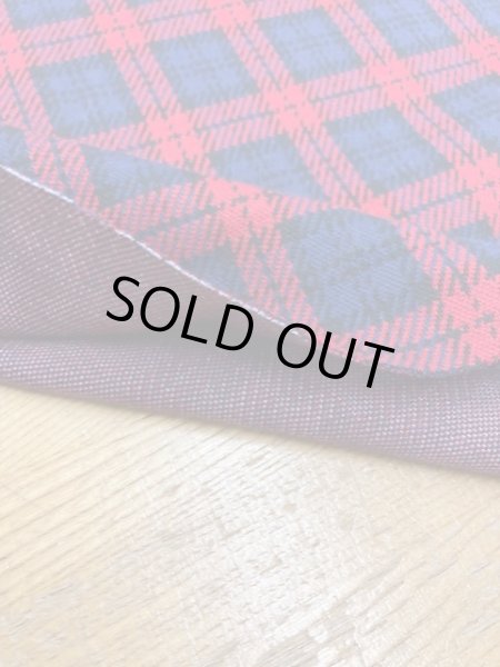 画像4: 生地:チェック柄綿ジャガードニット(赤/紺) (4)