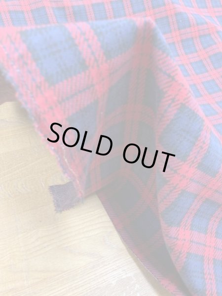 画像6: 生地:チェック柄綿ジャガードニット(赤/紺) (6)