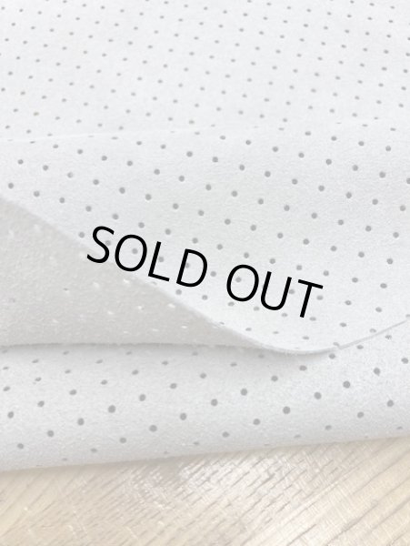 画像4: 生地:合皮レザーパンチング穴あき加工(ライトグレー) (4)