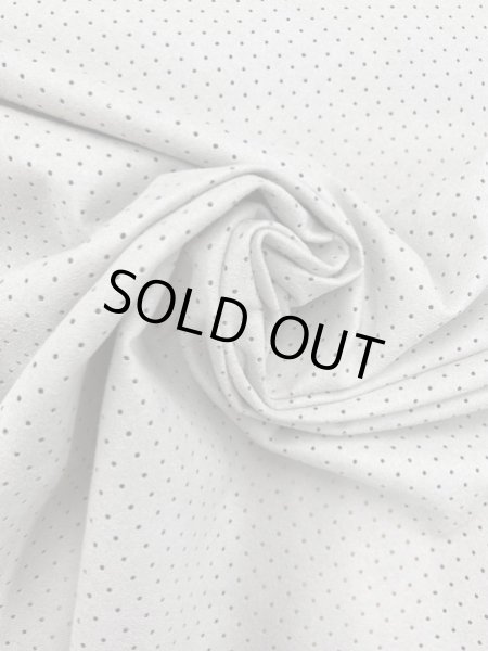 画像7: 生地:合皮レザーパンチング穴あき加工(ライトグレー) (7)