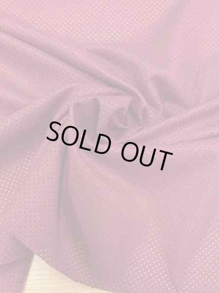 画像7: 生地:合皮レザーパンチング穴あき加工(エンジ) (7)