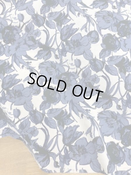 画像7: 生地:ポリエステル100%花柄(グレーネイビー) (7)