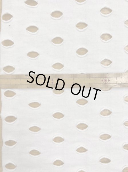 画像2: 生地:綿100%穴あきニット(白) (2)