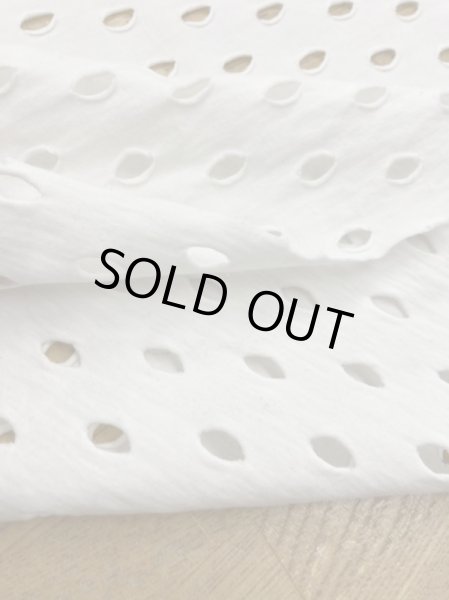 画像4: 生地:綿100%穴あきニット(白) (4)