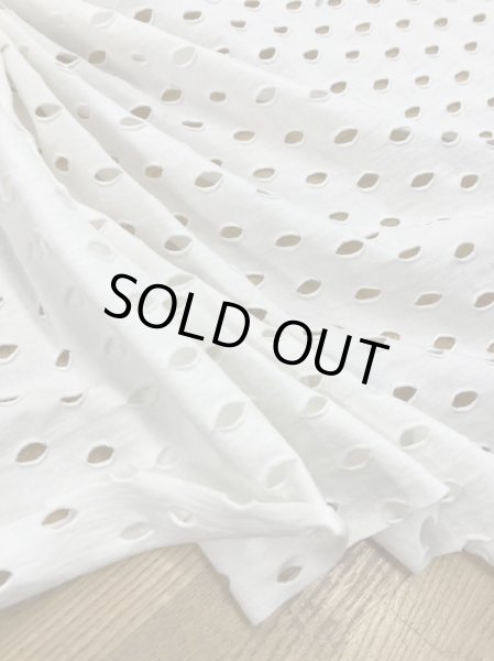 画像5: 生地:綿100%穴あきニット(白) (5)