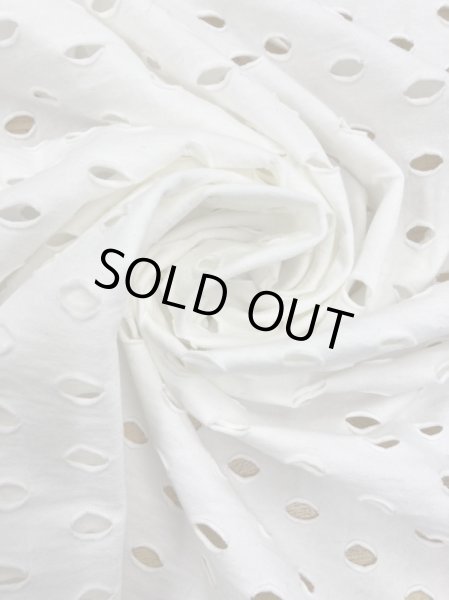 画像6: 生地:綿100%穴あきニット(白) (6)