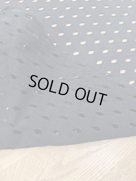 画像3: 生地:綿100%穴あきニット(黒) (3)