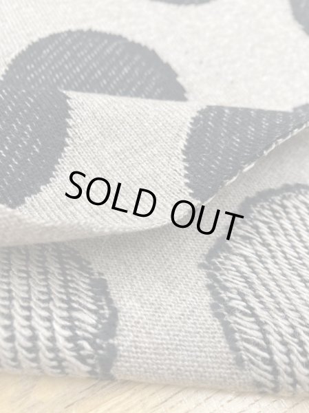 画像4: 生地:綿ポリアクリル水玉ジャガードニット(ベージュ/黒) (4)