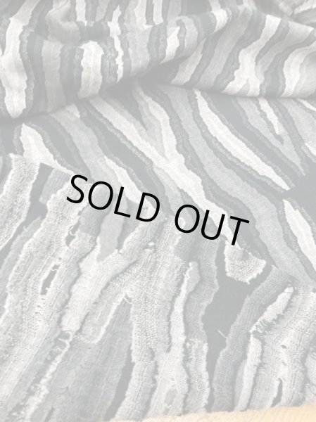 画像3: 生地:木目調ジャガード綿ニット(黒/グレー) (3)