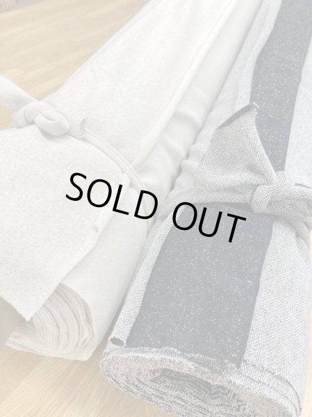 画像8: 生地:先染めラメ入りミニ裏毛ニット(黒/金ラメ) (8)