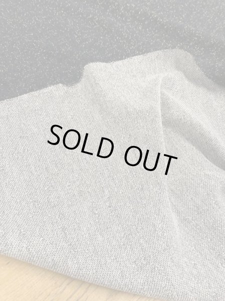 画像3: 生地:先染めラメ入りミニ裏毛ニット(黒/金ラメ) (3)