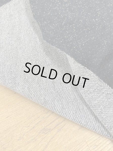 画像4: 生地:先染めラメ入りミニ裏毛ニット(黒/金ラメ) (4)