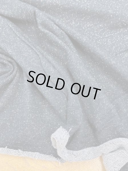 画像5: 生地:先染めラメ入りミニ裏毛ニット(黒/金ラメ) (5)