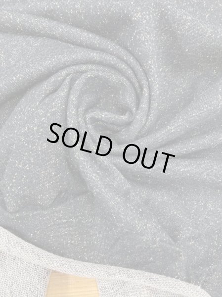 画像6: 生地:先染めラメ入りミニ裏毛ニット(黒/金ラメ) (6)