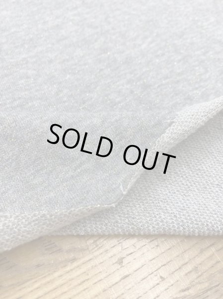 画像4: 生地:先染めラメ入りミニ裏毛ニット(グレー/金ラメ) (4)