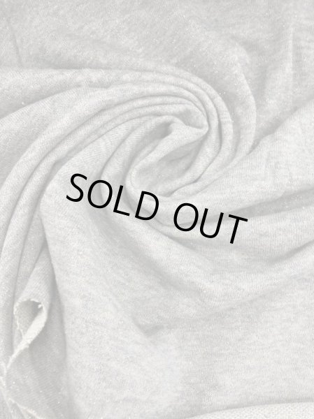 画像6: 生地:先染めラメ入りミニ裏毛ニット(グレー/金ラメ) (6)