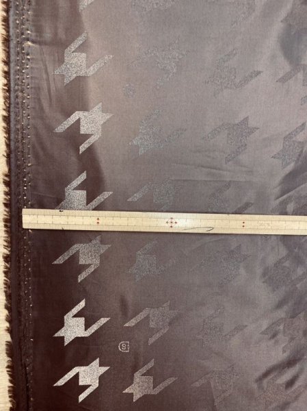 画像2: 生地:【特価】千鳥格子柄ポリエステル(茶) (2)