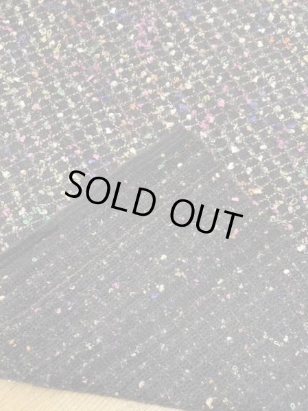 画像3: 生地:ウールポリ混ファンシーツイード(黒) (3)