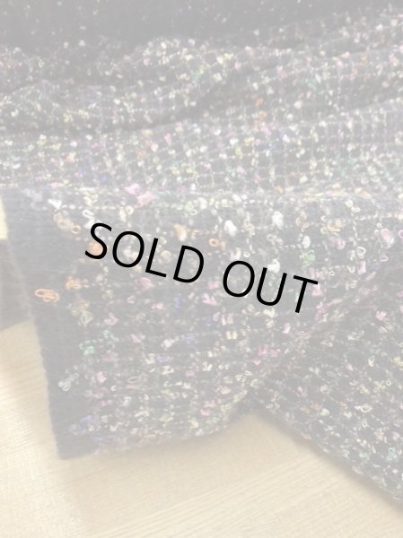 画像4: 生地:ウールポリ混ファンシーツイード(黒) (4)