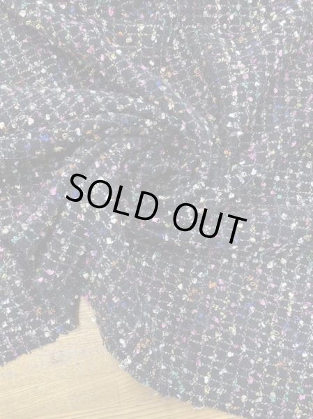 画像6: 生地:ウールポリ混ファンシーツイード(黒) (6)