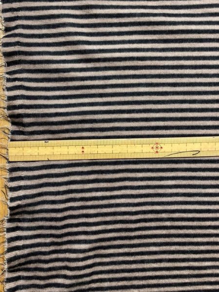 画像2: 生地：ボーダー柄2WAY綿ストレッチニット（茶／黒） (2)