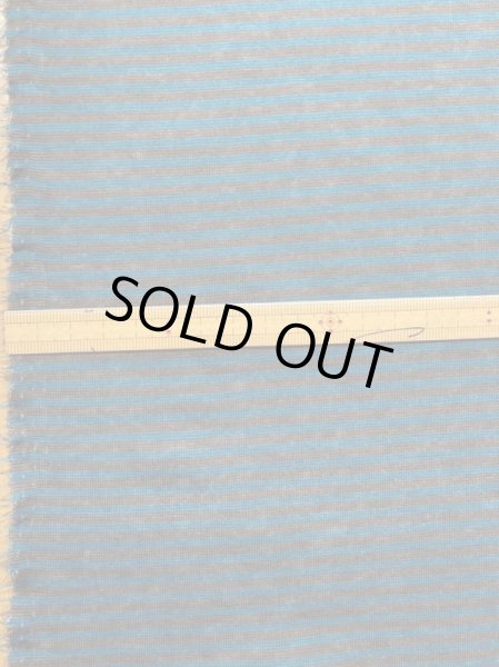 画像2: 生地：ボーダー柄2WAY綿ストレッチニット（ブルー／茶） (2)