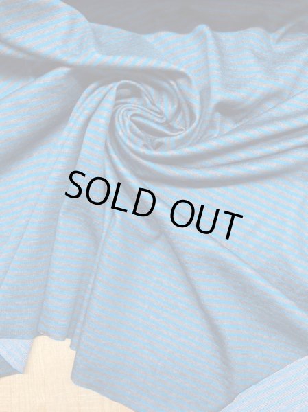 画像6: 生地：ボーダー柄2WAY綿ストレッチニット（ブルー／茶） (6)