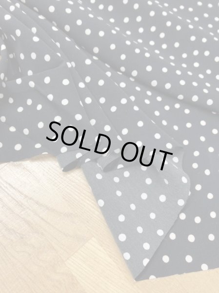 画像6: 生地:水玉柄ポリエステル100%(黒/ベージュ) (6)