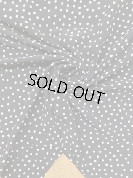 画像7: 生地:水玉柄ポリエステル100%(黒/ベージュ) (7)