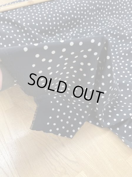 画像8: 生地:水玉柄ポリエステル100%(黒/ベージュ) (8)