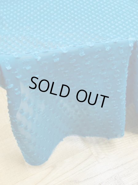 画像6: 生地:ドット柄カットシフォンポリエステル(ターコイズグリーン) (6)