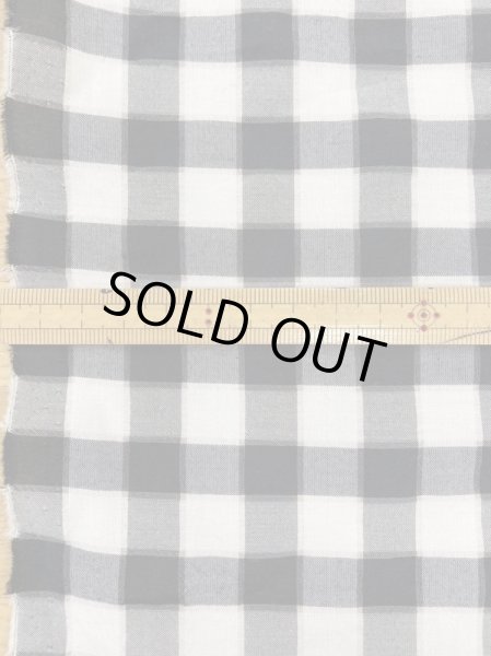 画像2: 生地:チェックコットン100%(黒/白) (2)