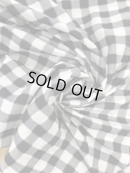 画像7: 生地:チェックコットン100%(黒/白) (7)