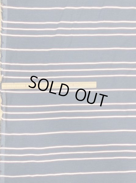 画像1: 生地:ボーダー柄ナイロンリネンレーヨン(紺/ベージュ/エンジ) (1)