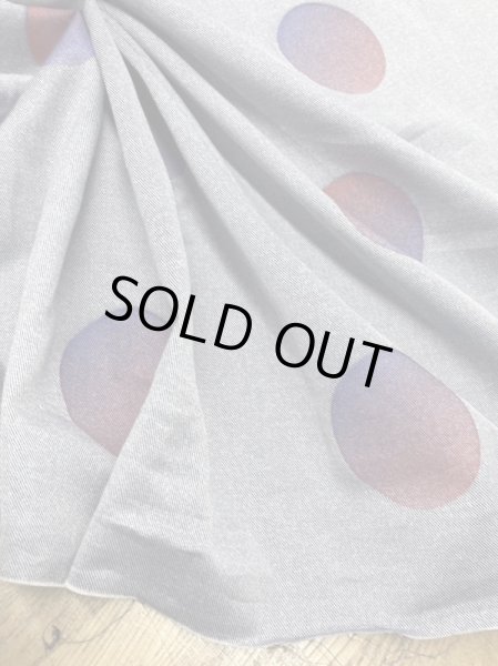 画像6: 生地：大きい水玉柄綿100％（デニムダンガリー風） (6)