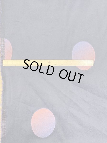 画像2: 生地:大きい水玉柄綿100%(紺) (2)