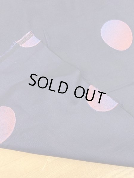 画像3: 生地:大きい水玉柄綿100%(紺) (3)