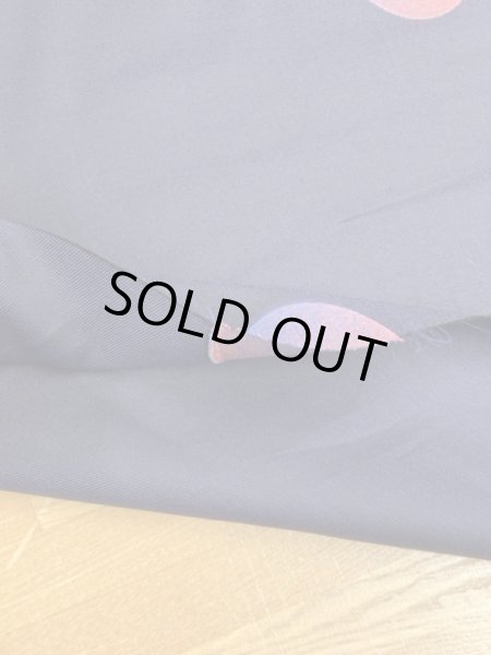 画像4: 生地:大きい水玉柄綿100%(紺) (4)