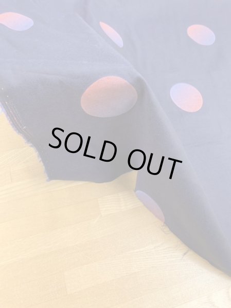 画像5: 生地:大きい水玉柄綿100%(紺) (5)