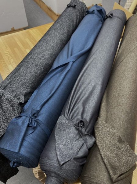 画像7: 生地:ウール/ポリエステルヨロケジャガードニット(茶系) (7)