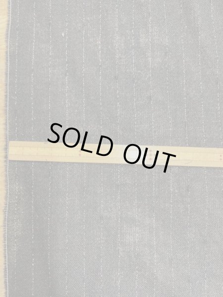 画像2: 生地:薄手ウールガーゼストライプ柄(黒) (2)