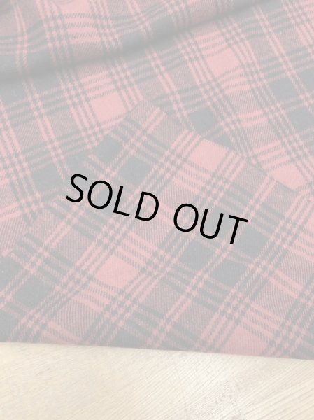 画像3: 生地:ウール100%チェック柄(赤/黒) (3)