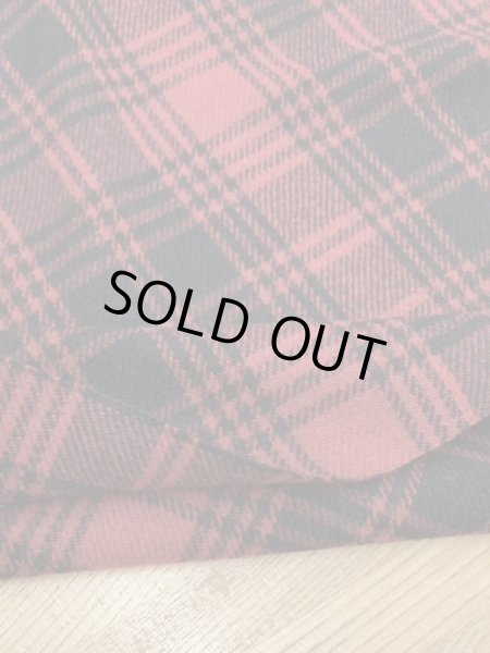 画像4: 生地:ウール100%チェック柄(赤/黒) (4)